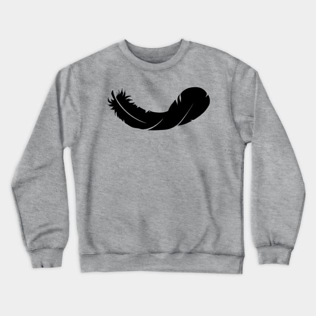 Black Feather Crewneck Sweatshirt by Lady Lilac